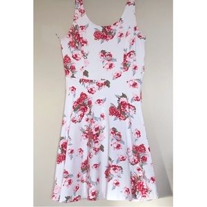 White floral skater dress SMALL